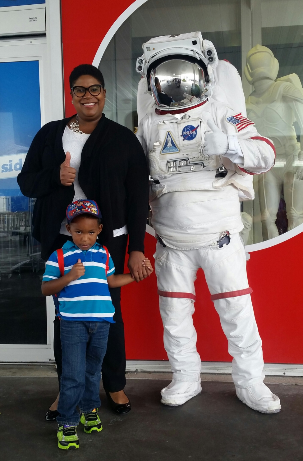Jamese and son, Jordan, at the Kennedy Space Center in Cape Canaveral, FL.