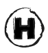 a drawing of a high pressure symbol H