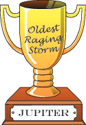 Cartoon trophy for oldest raging storm goes to Jupiter.
