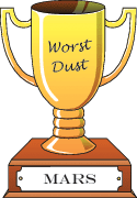 Cartoon trophy for worst dust  goes to Mars