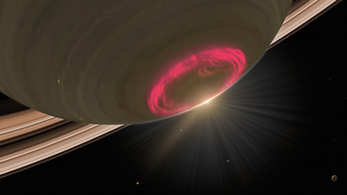 an aurora on saturn