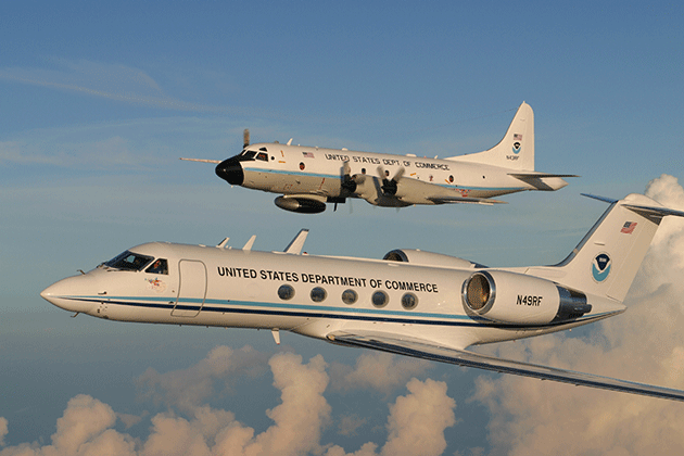 NOAA Aircraft in flight