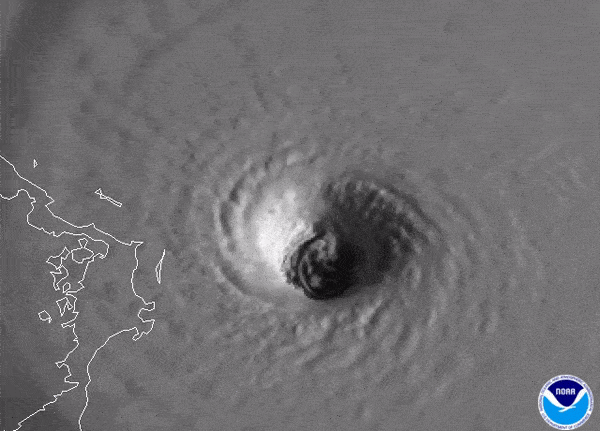 The eye of Hurricane Dorian in September 2019.