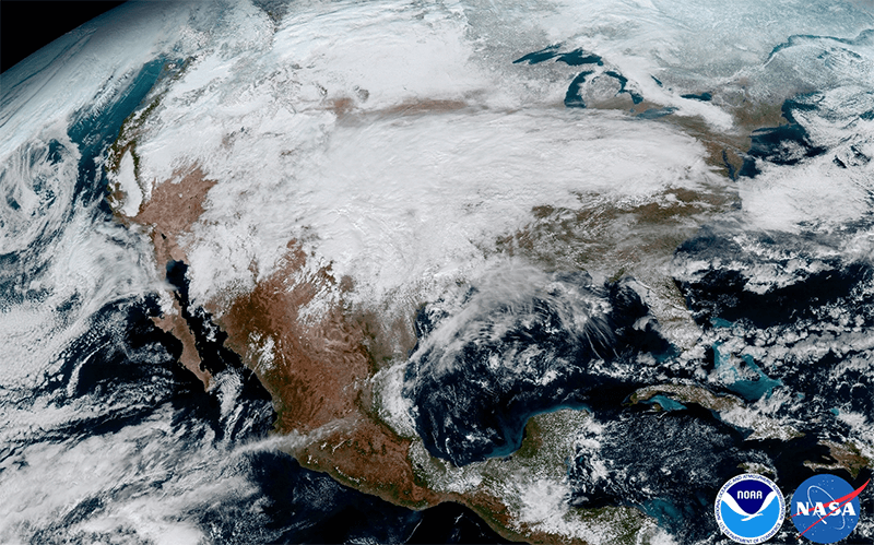 significant storm system that crossed North America that caused freezing and ice that resulted in dangerous conditions across the United States