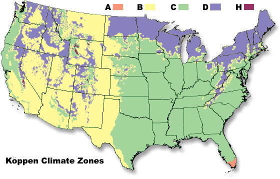 Climate Zone Chart