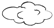 a drawing of a cloud