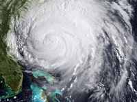 Hurricane image from space.