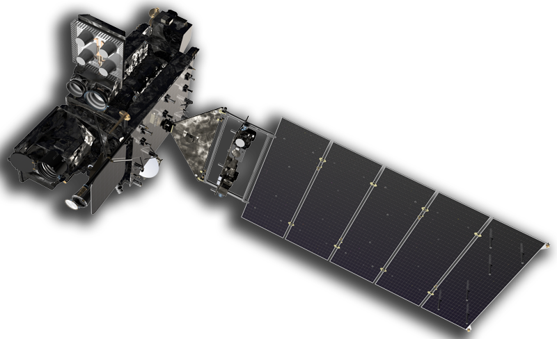 Artist's rendering of GOES-R satellite.