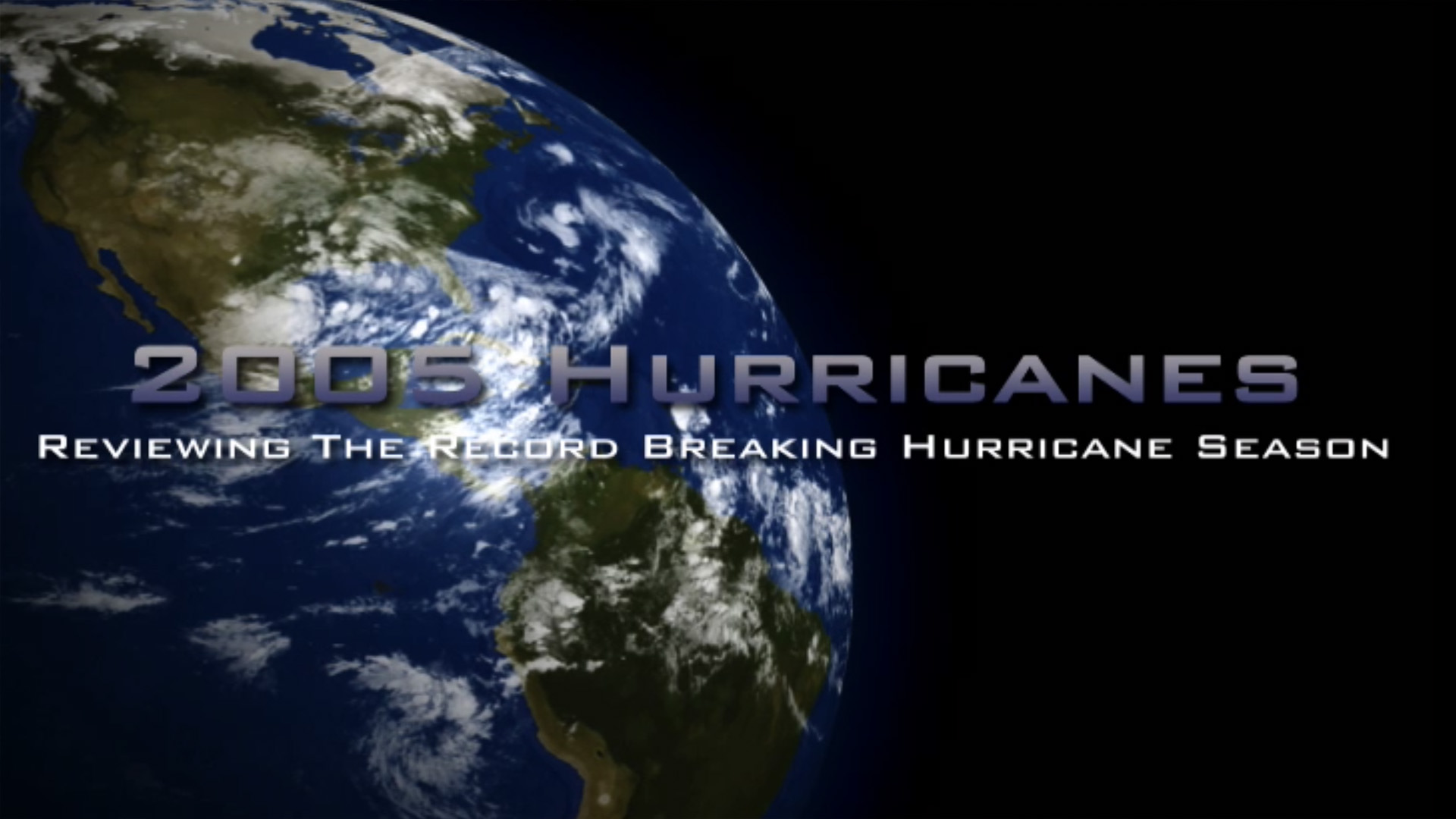 Image of the earth; hurricanes 2005