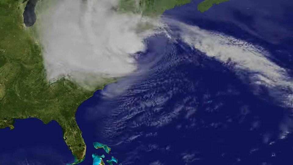 Hurricane Sandy October 29, 2012 GOES East band 4