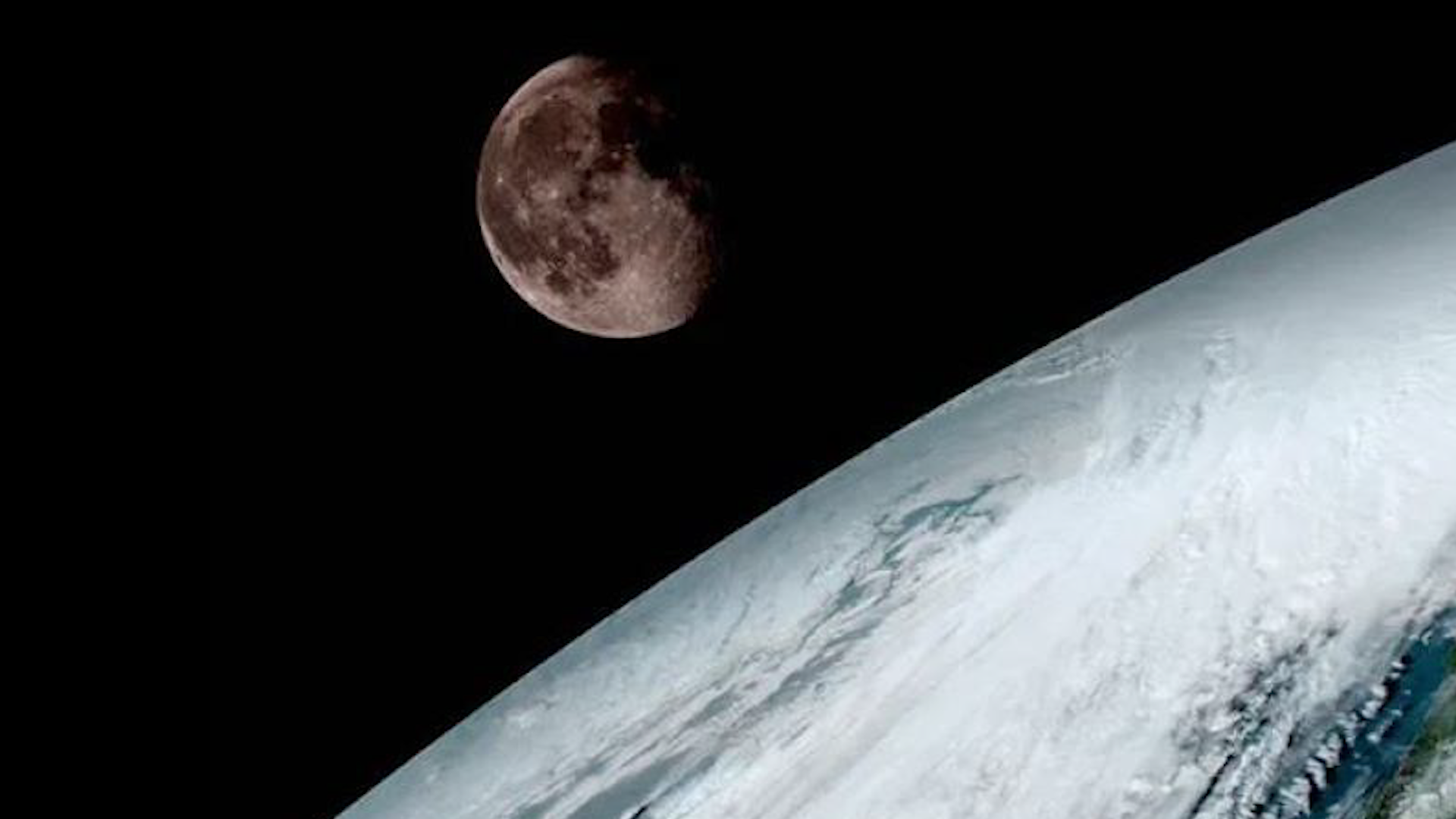 Image of the earth and moon