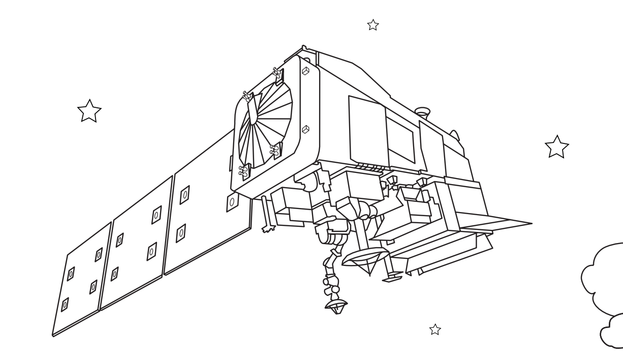 Black and white image of JPSS-1