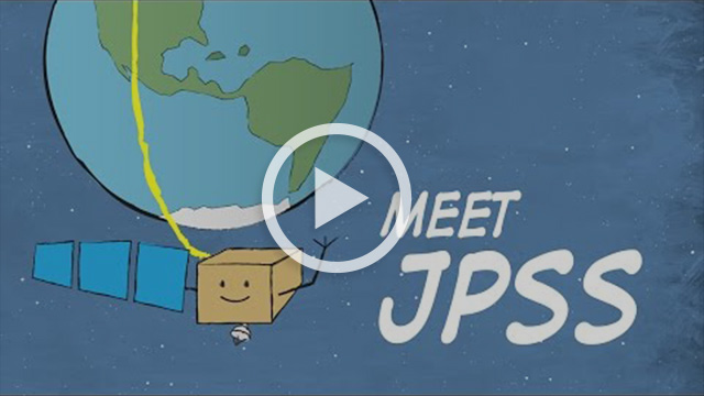 Illustration of a smiling satellite and Earth