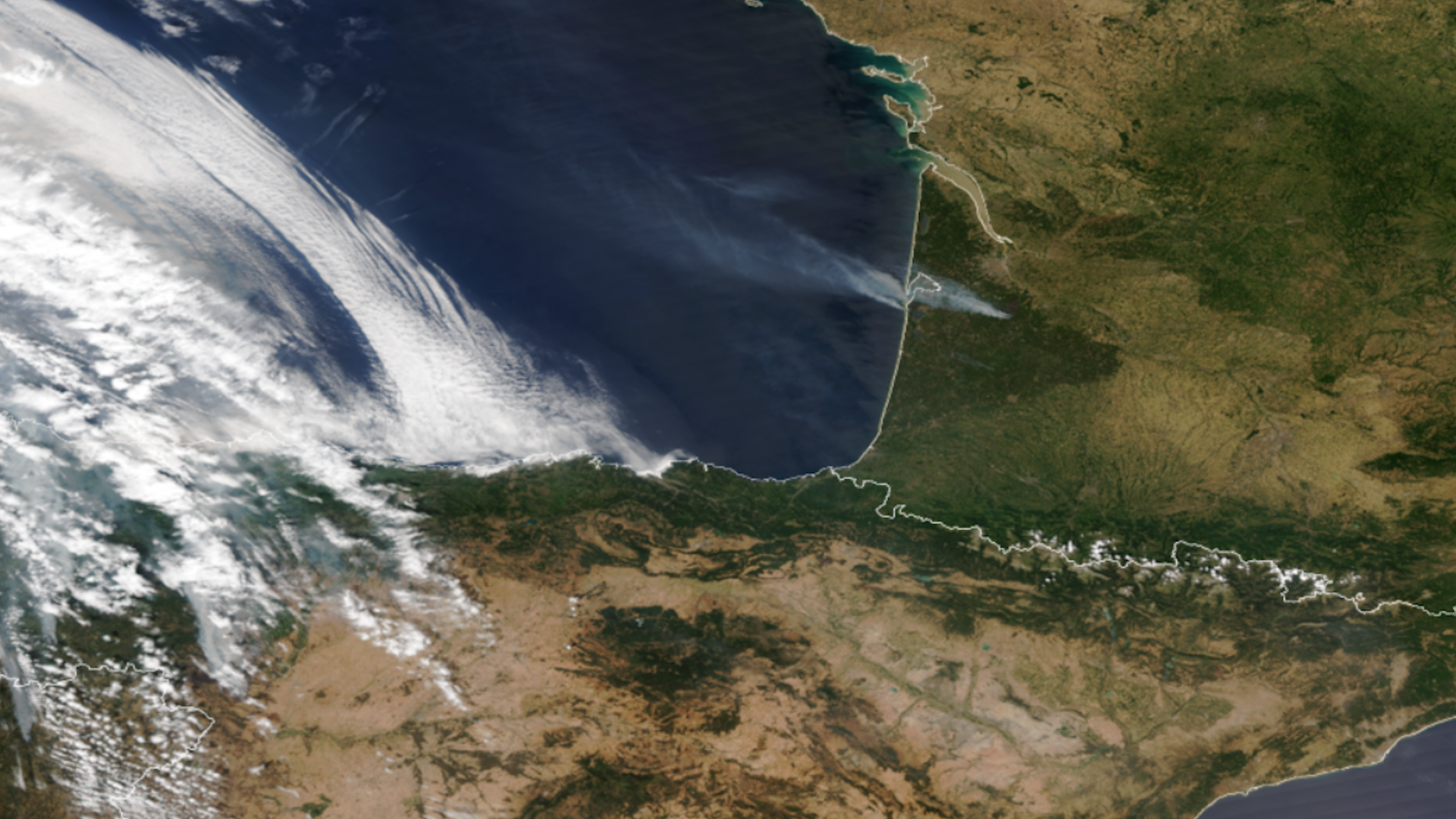 Image of Europe and fires.