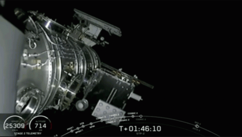 Image of Cosmic-2 Satellite in Space