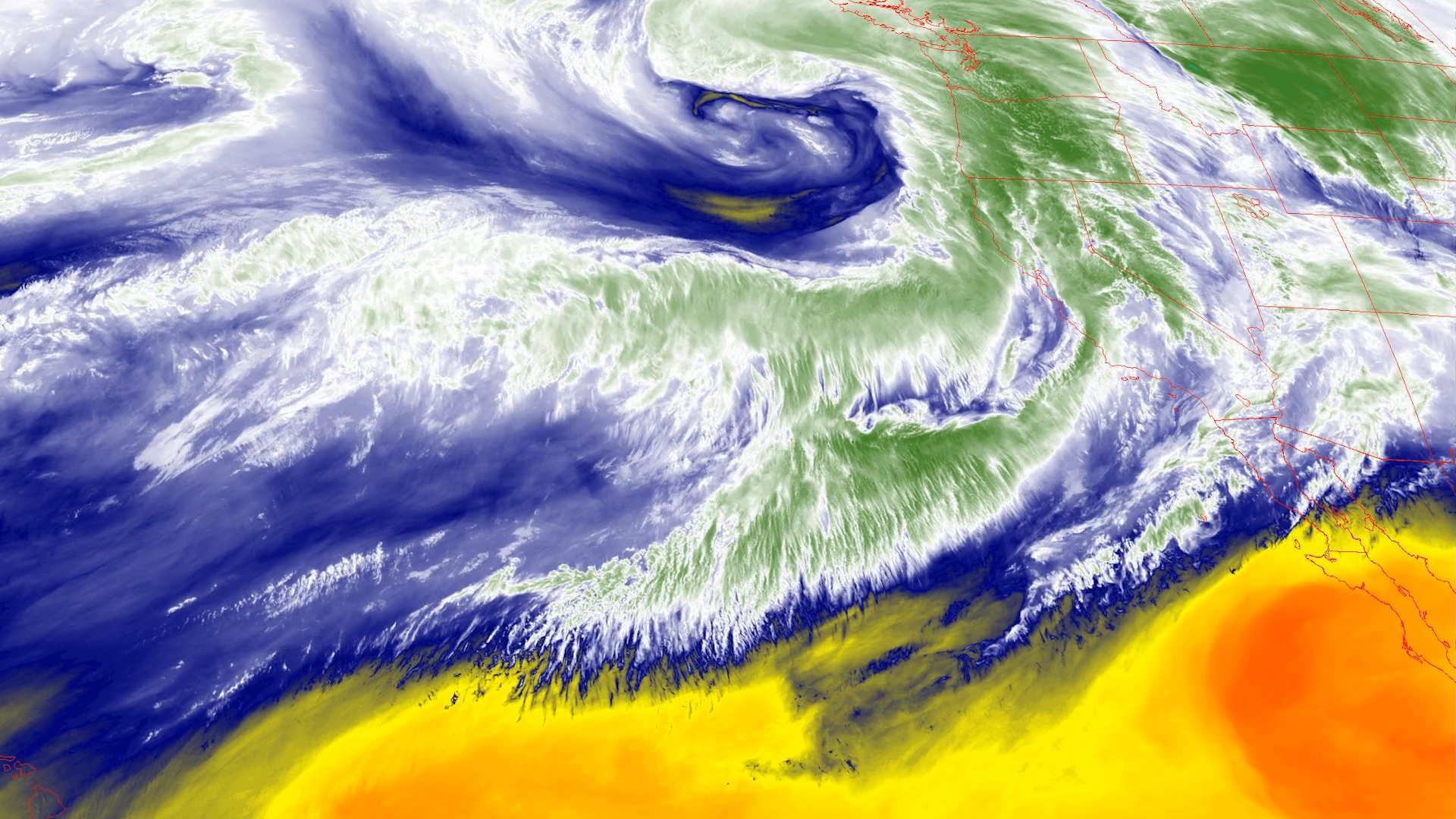 Image of the atmosphere over California