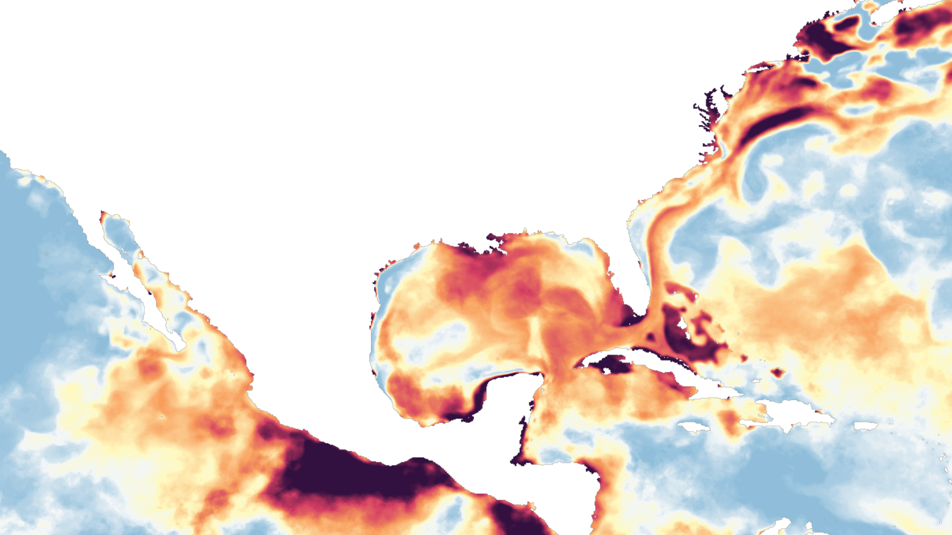 Image of Florida from a heat map