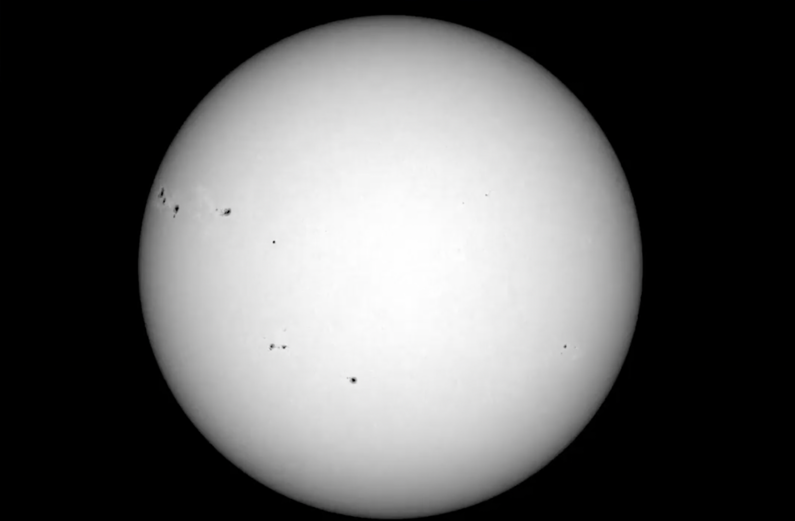 Image of sunspots on the sun.