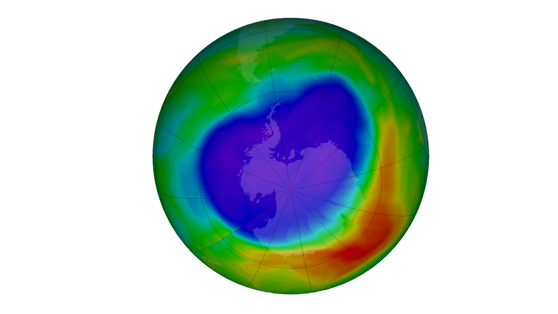 Image of the ozone from space