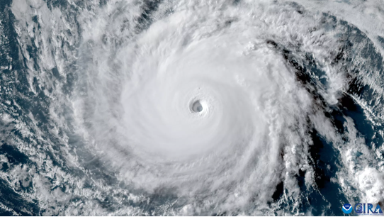 Satellite image of a hurricane