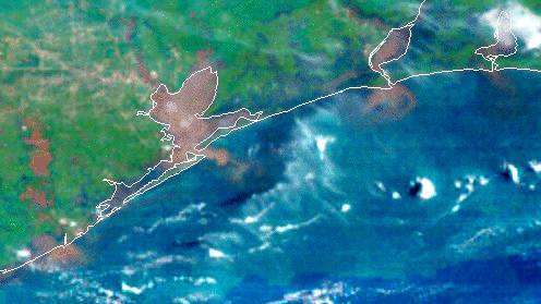 The atlantic coast seen from space.