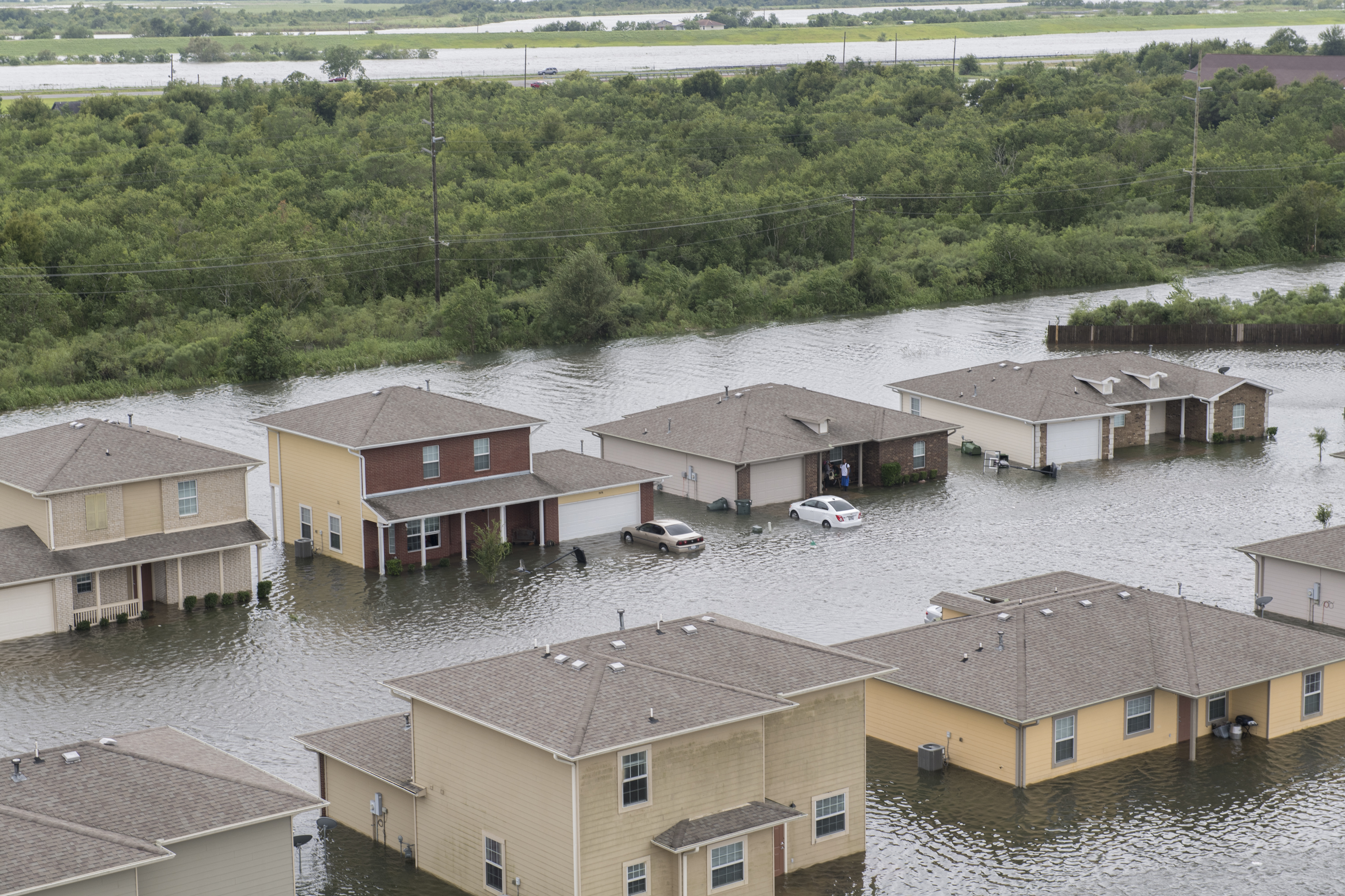 flooded houses