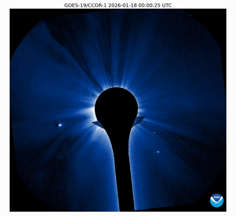 Blue hues coming out from the sun.