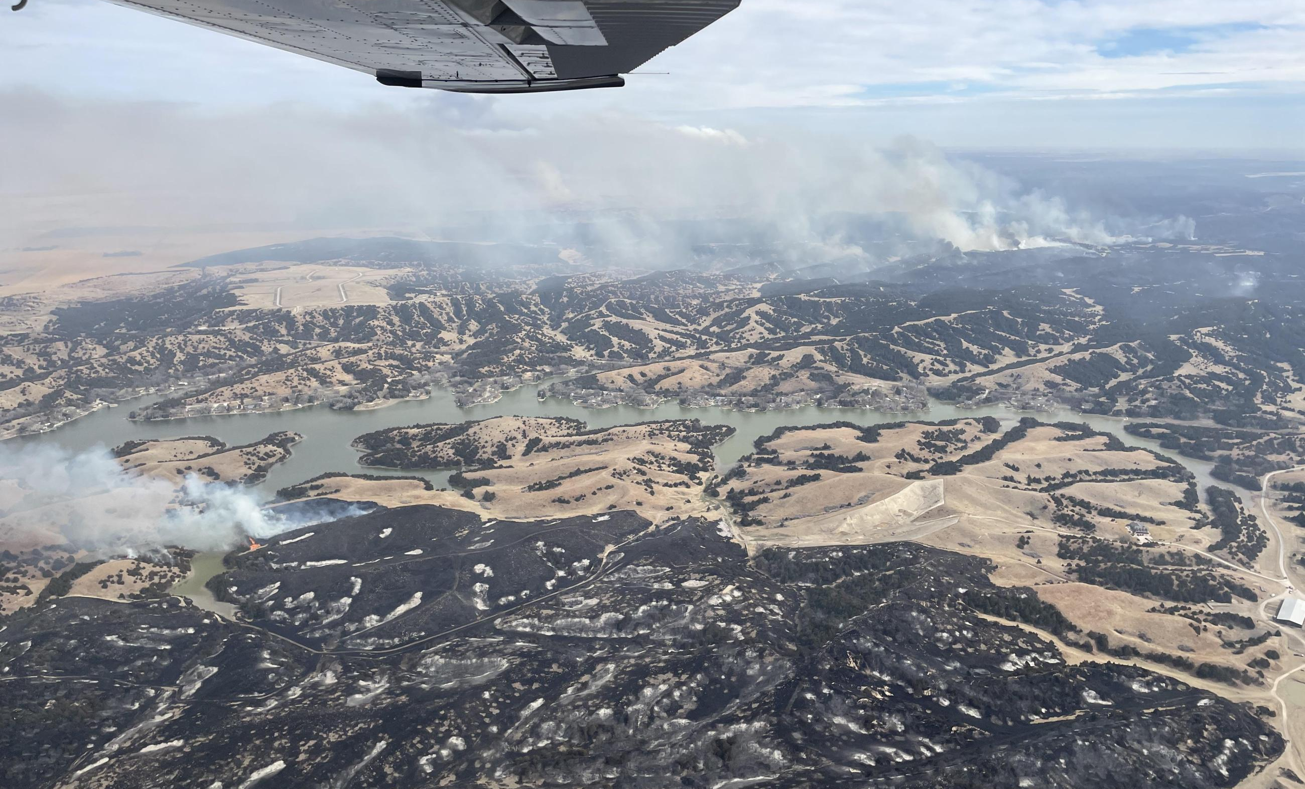 A thumbnail image showing the aftermath of the Morrill Fire as seen from aircraft on March 14, 2026. 